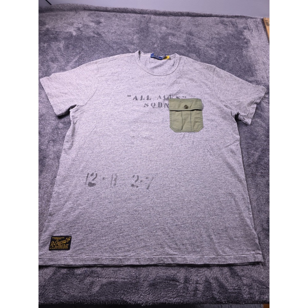 Polo Ralph Lauren All ACES Sqdn Tee Shirt Mens 3XB Military Squadron Sportsman
